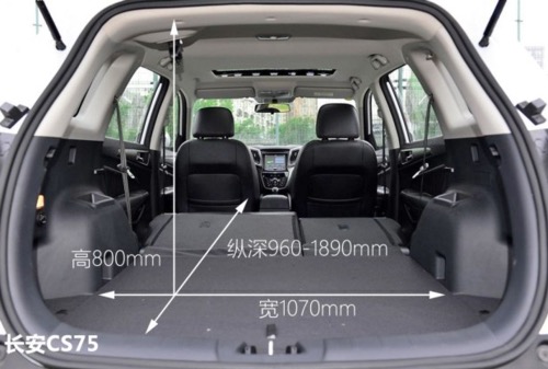 长安cs85coupe后备箱尺寸大小