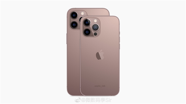 iphone 13 pro系列超清渲染图曝光:玫瑰金配色太亮眼