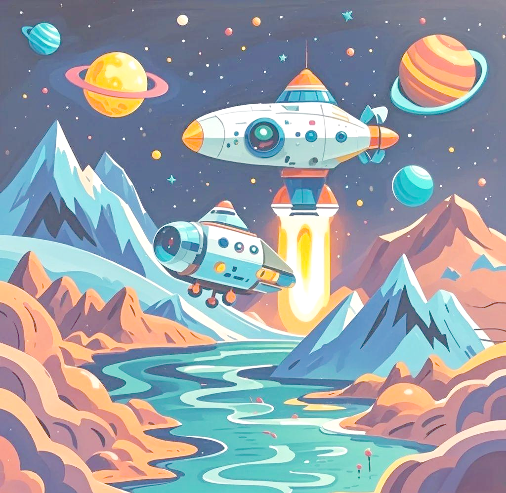 众多科幻主题绘画作品,展现丰富外星文明与未来科技