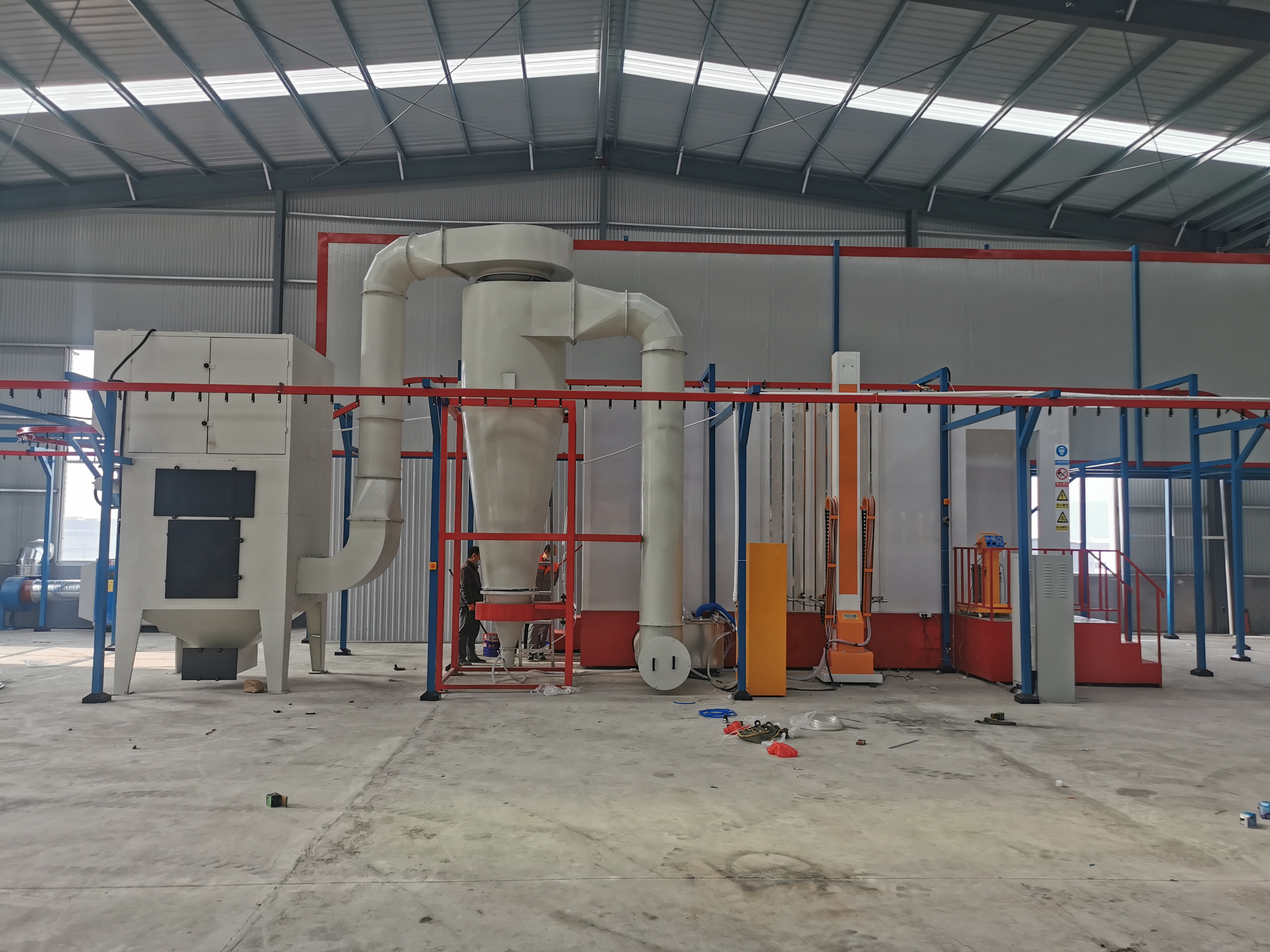 涂装设备 涂装流水线 静电喷涂设备 大旋风粉末回收系统