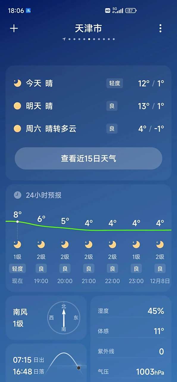 天津天气预报