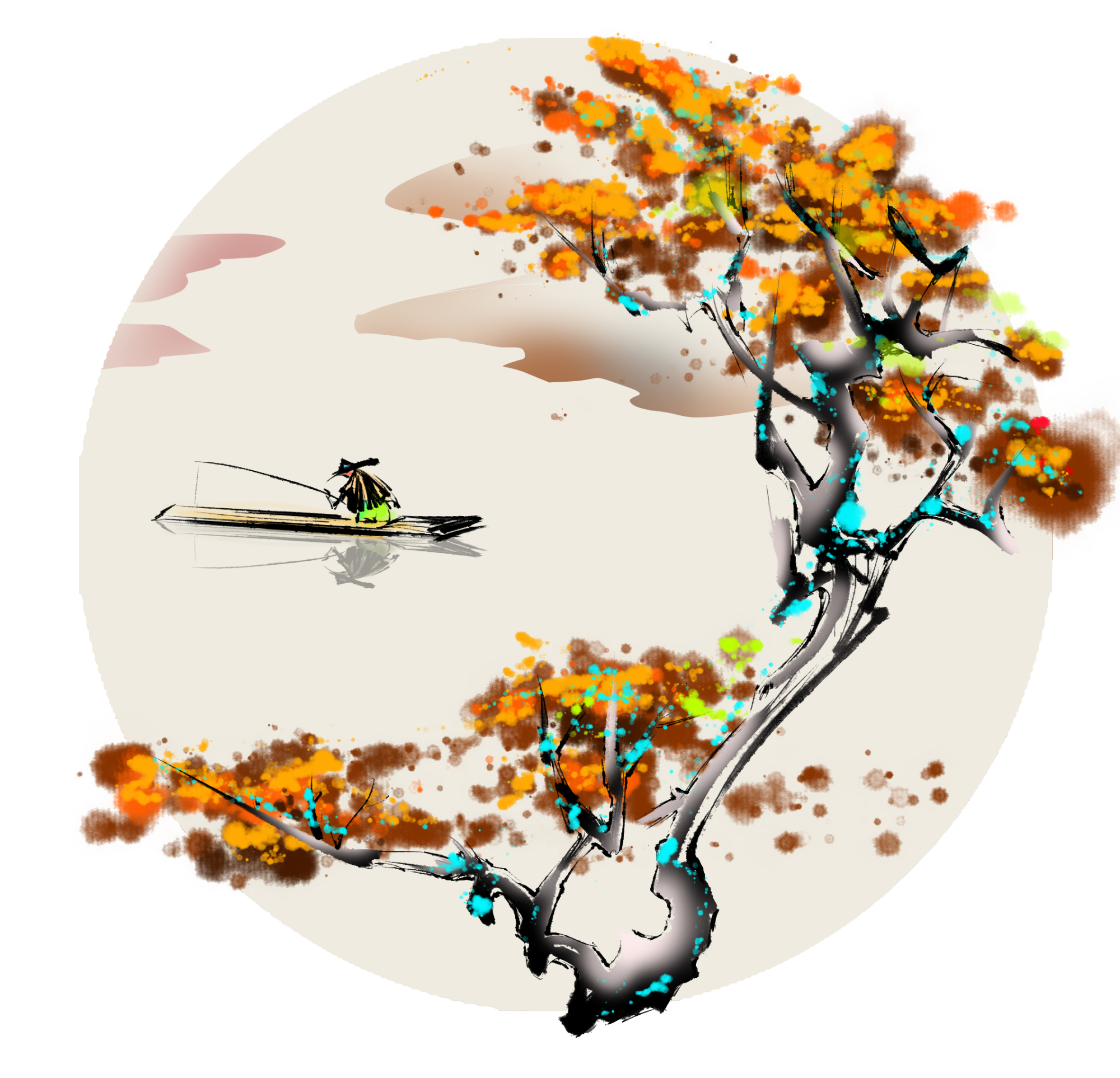 中国风水墨元素设计