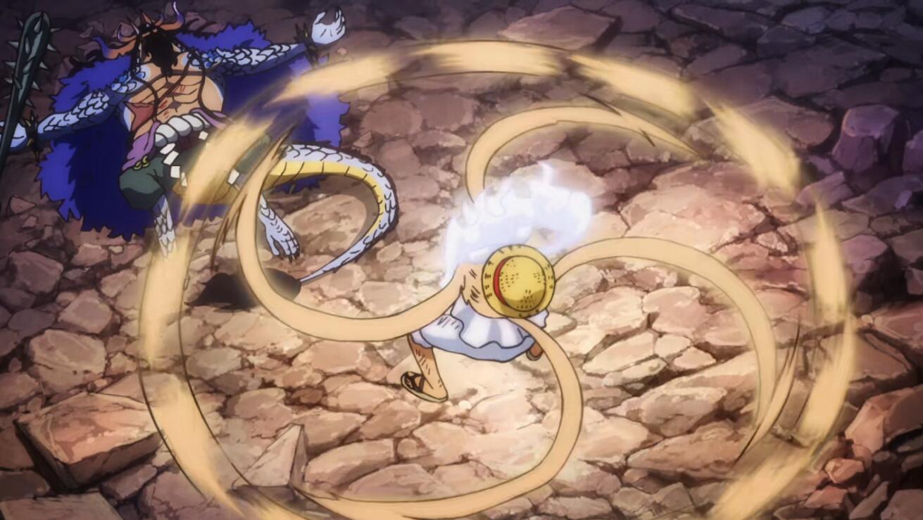 海贼王1072集路飞暴打青龙凯多,狂暴尼卡形态,凯多被玩成橡皮筋