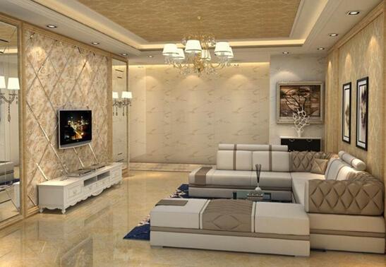 最新客厅微晶石电视背景墙装修效果图推荐