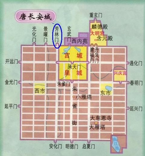唐长安城的管理区的分布特点