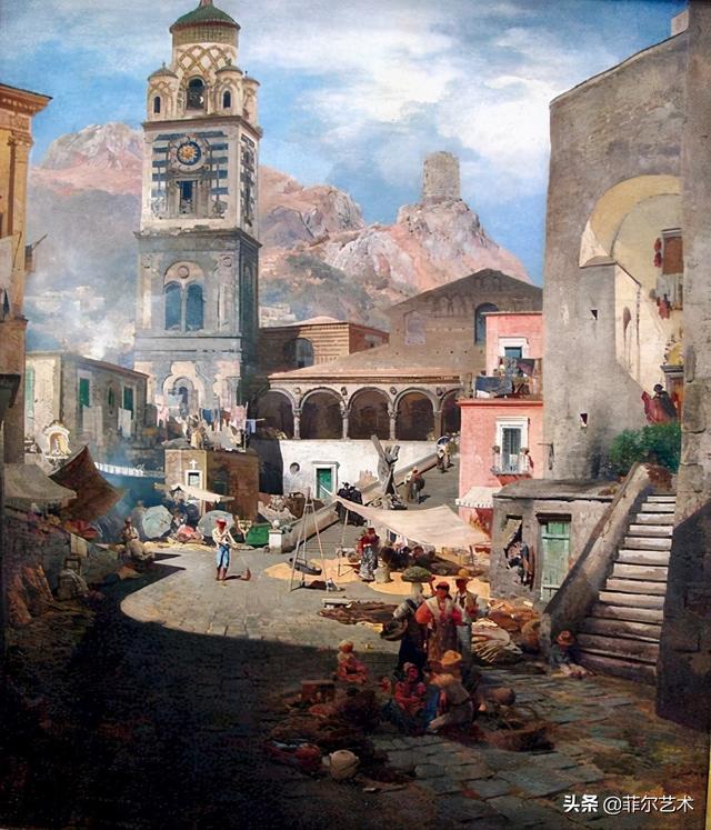 德国油画大师 oswald achenbach 风景油画作品合辑(陆)欣赏