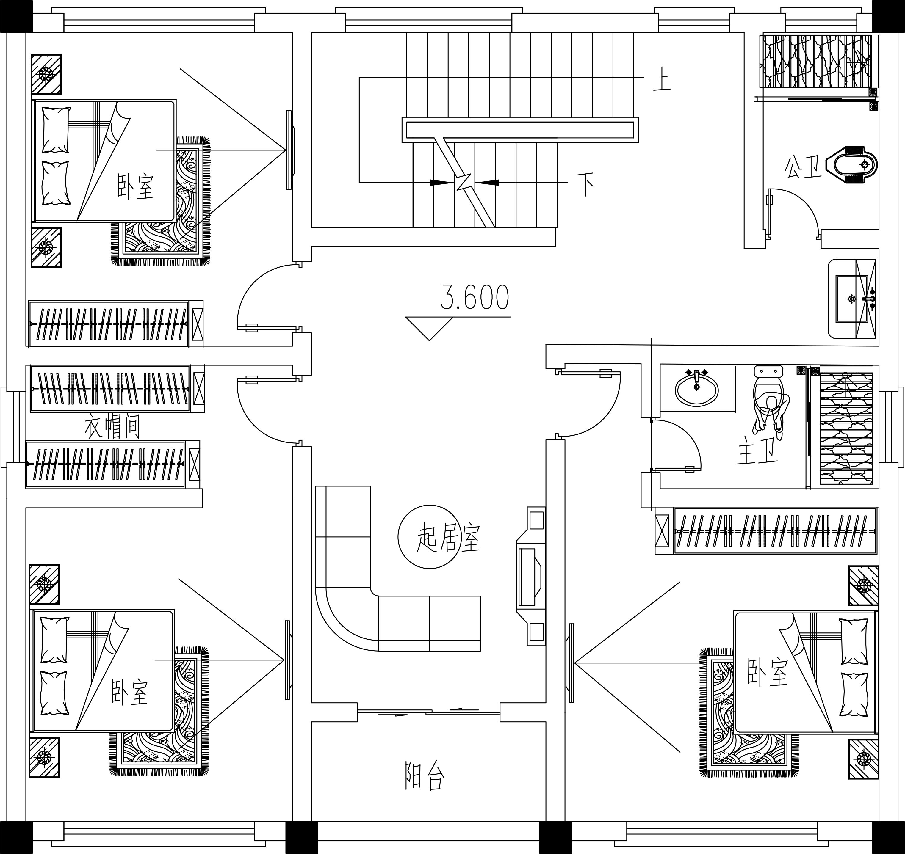 20款三层简欧农村自建房别墅