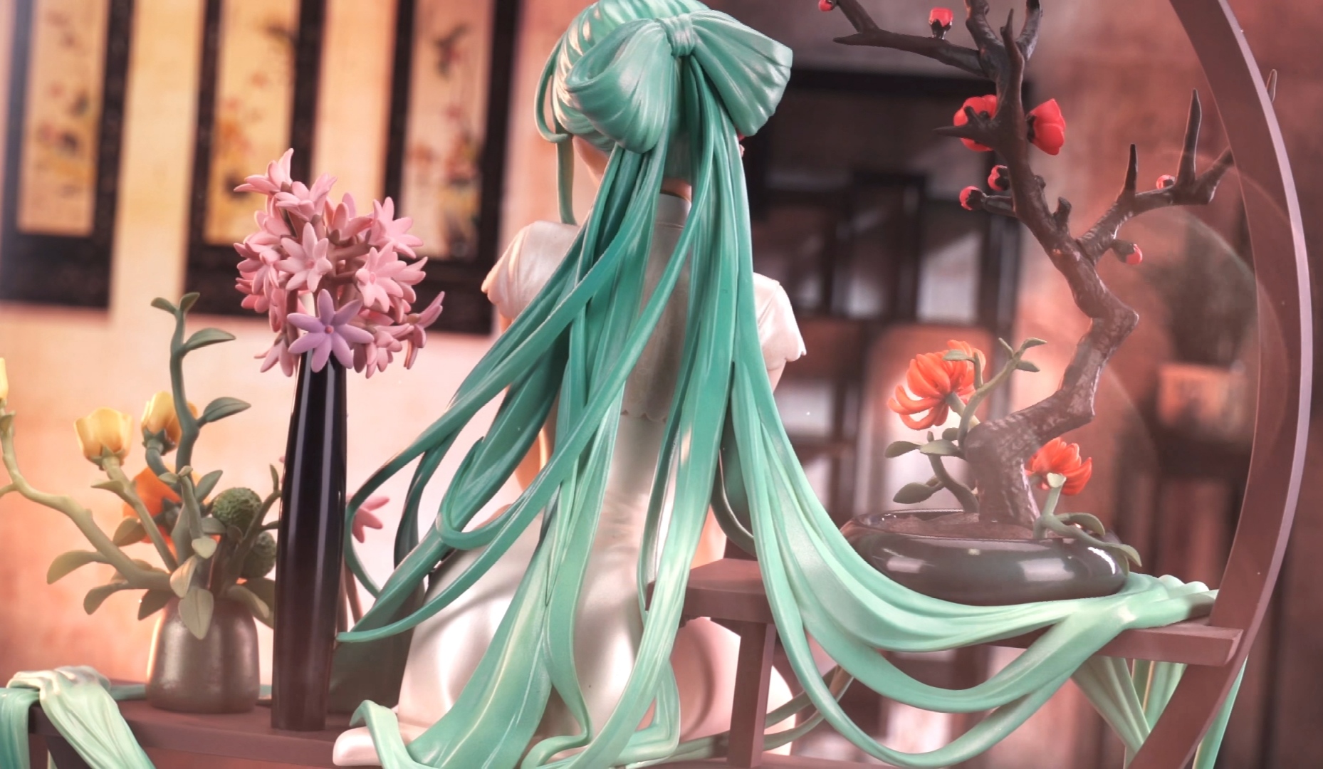 開箱999元的初音韶華手辦,開胸旗袍的風格是否打動你了呢?