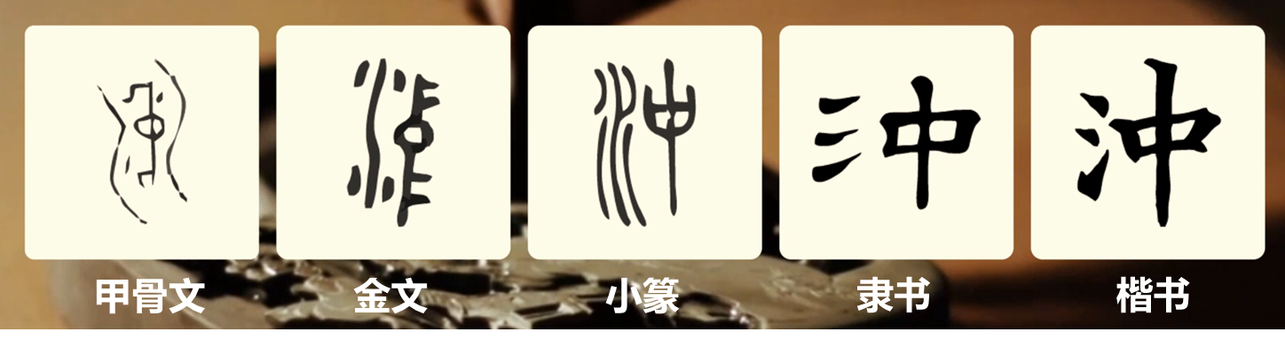 汉字五体演变字例简析081:冲(衝)