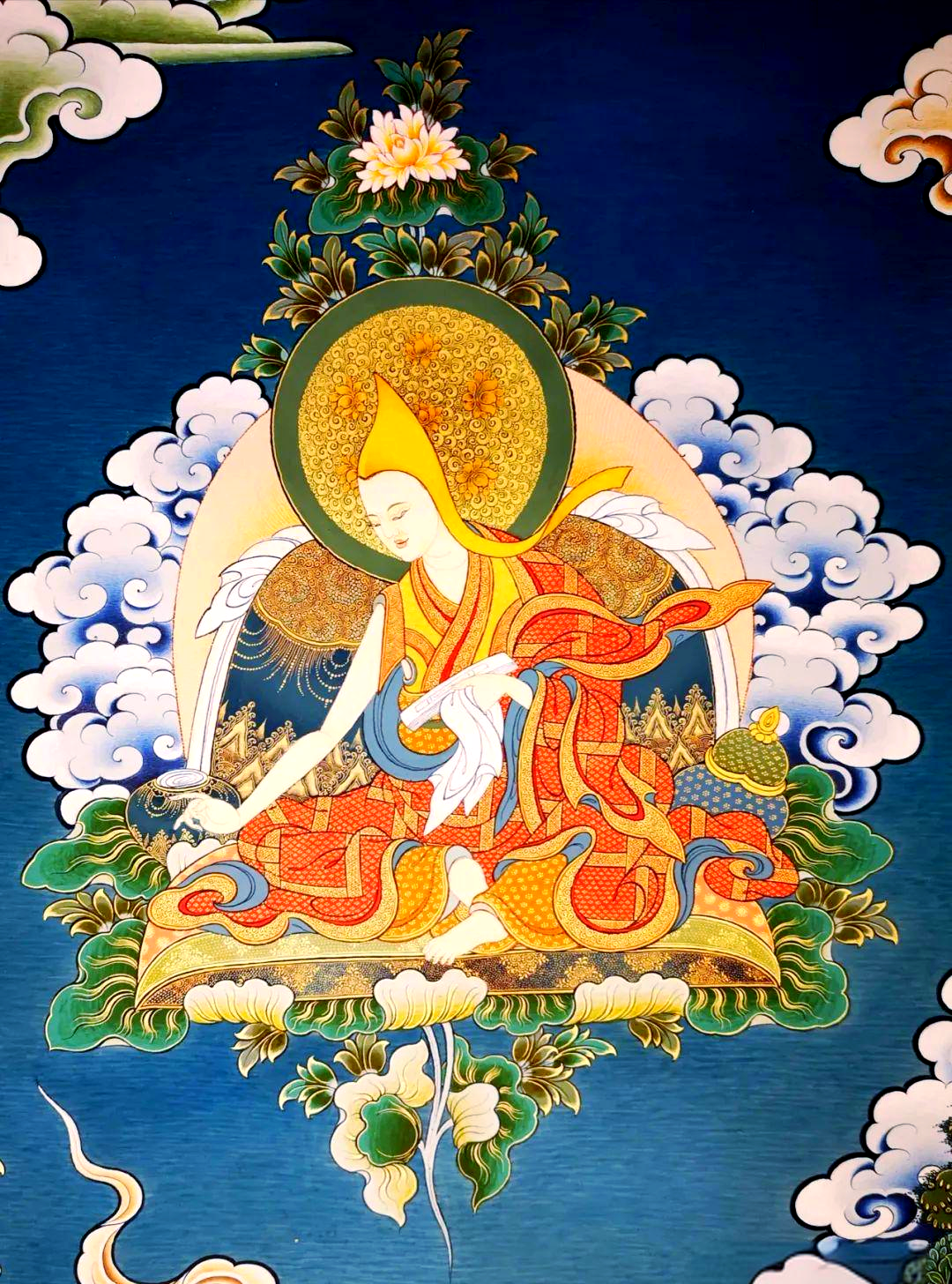 在密宗五部佛中,阿弥陀佛居于西部,尊为莲花部之首,其