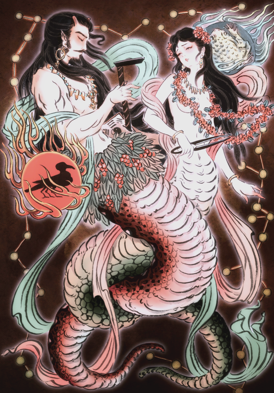 蛇年传说与文化:女娲伏羲的神话之旅