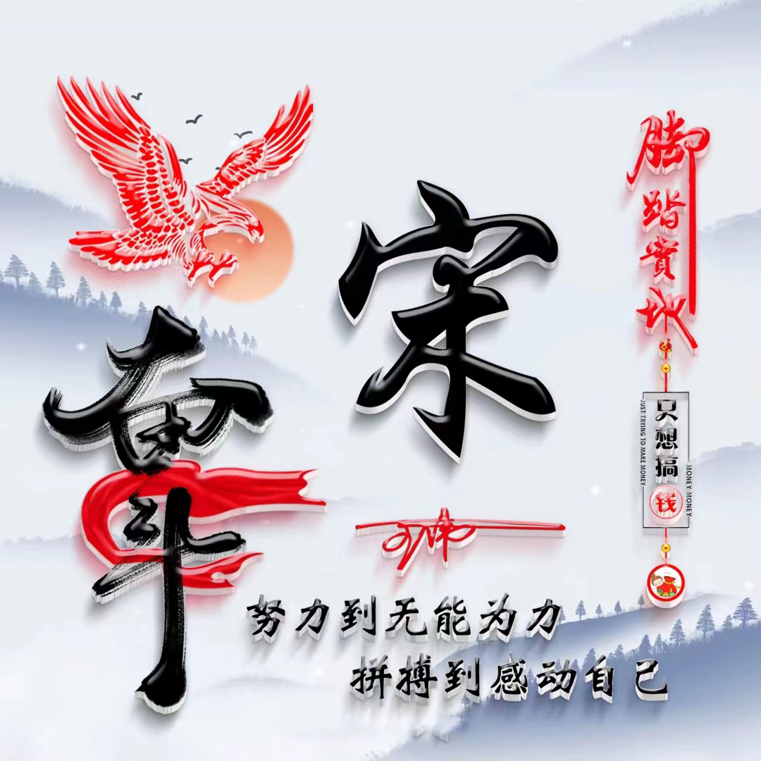 姓氏头像,微信头像,2023中国风奋斗励志个性签名头像,有你的吗