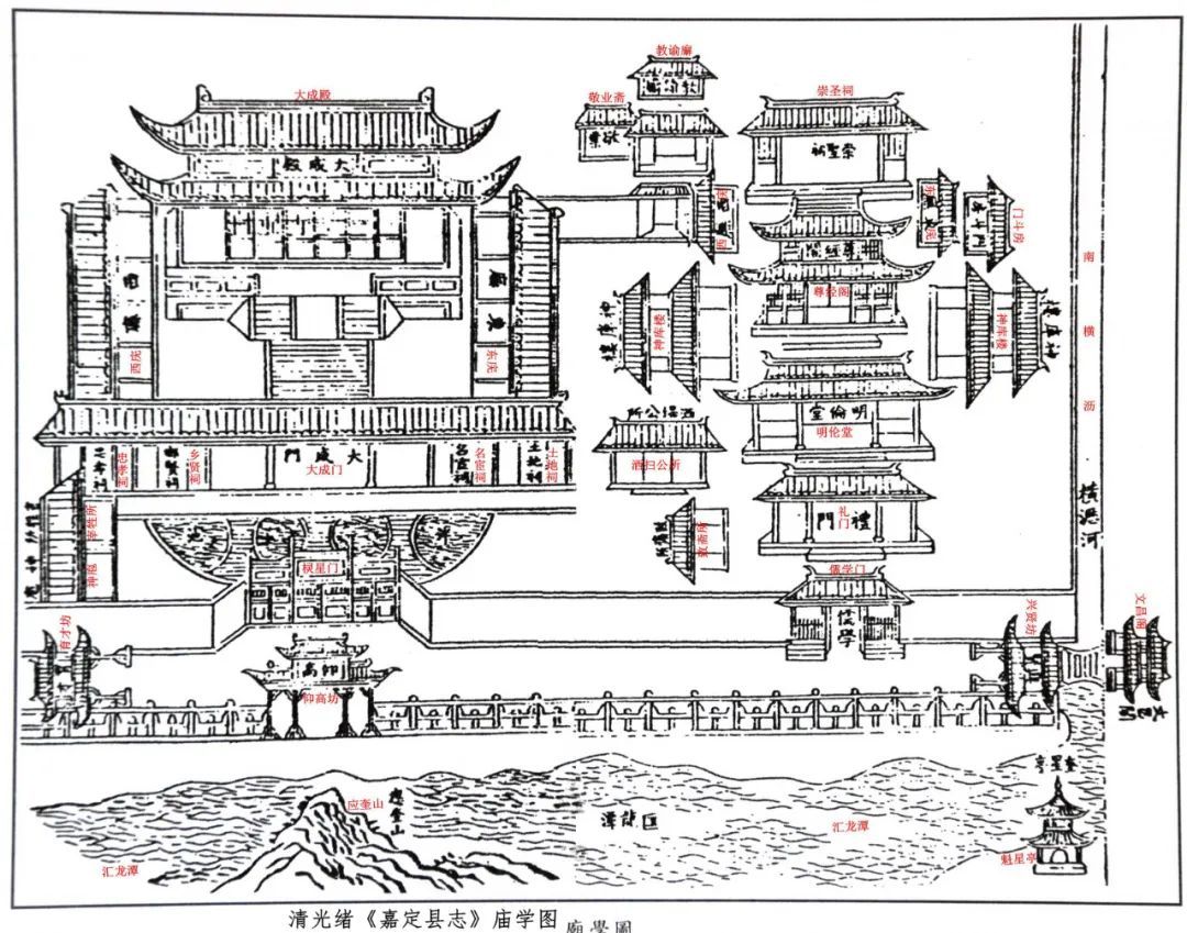 嘉定孔庙简笔画图片