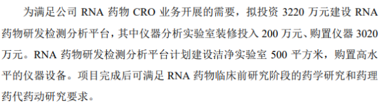 吉玛基因拟投资3220万建设rna药物研发检测分析平台