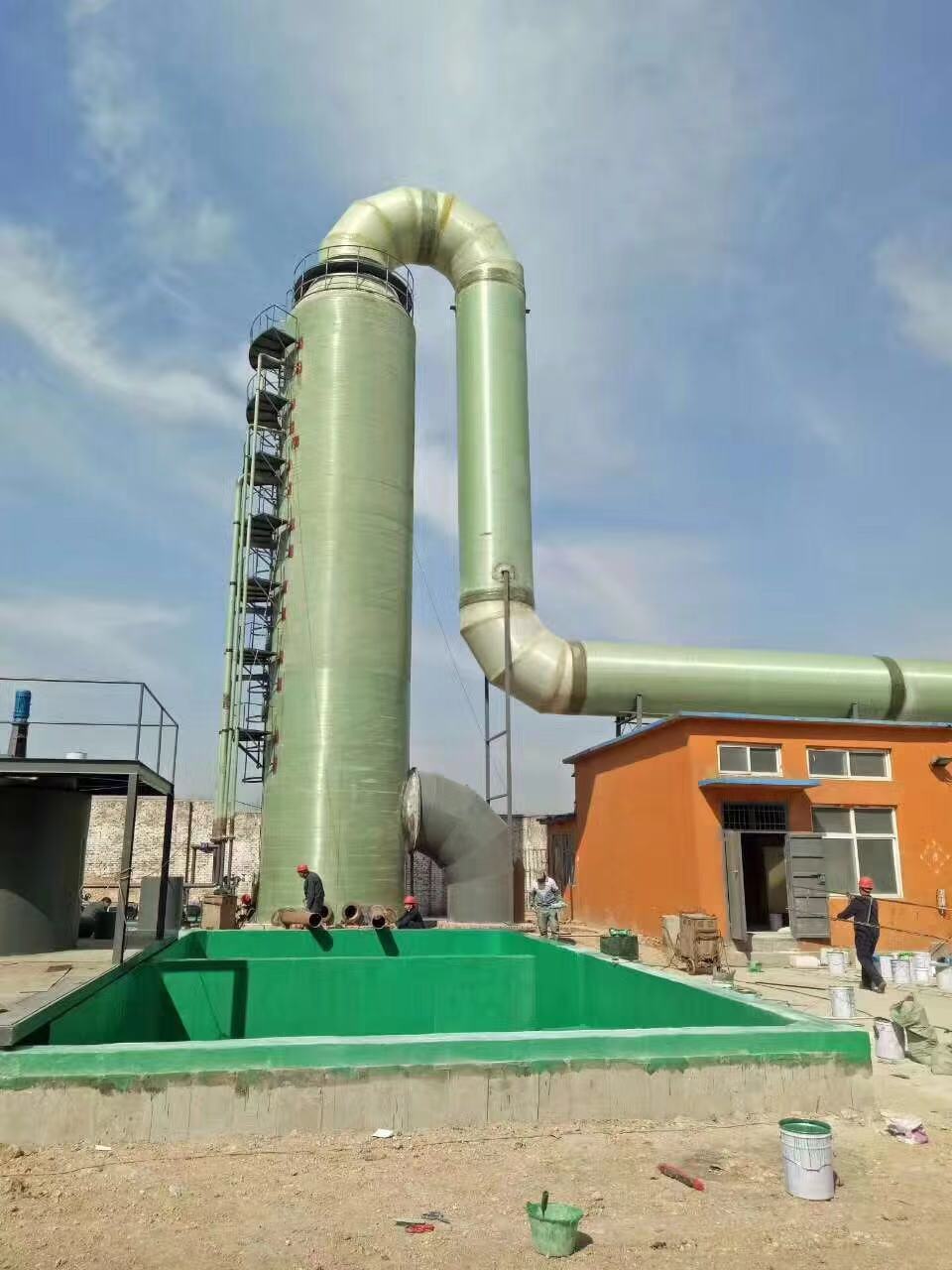 玻璃钢净化塔的节能排减