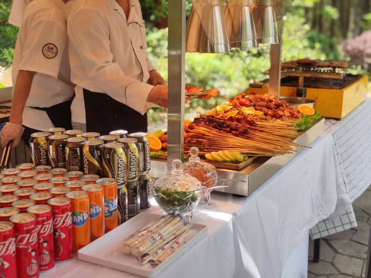 楼盘自助餐供应|房地产烧烤暖场|五一美食节供应