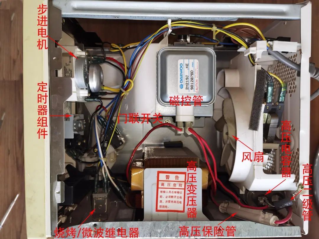 微波炉保险丝更换图示图片