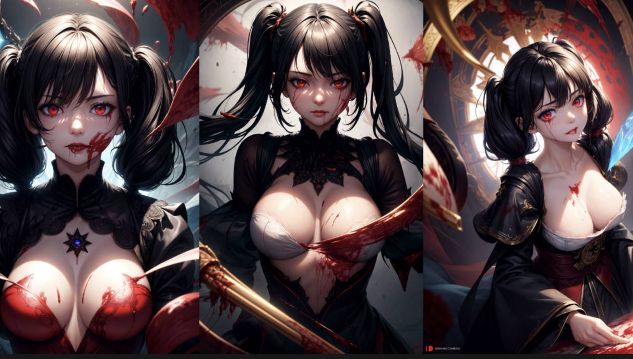 黑暗魔法少女(试试二次元风格)