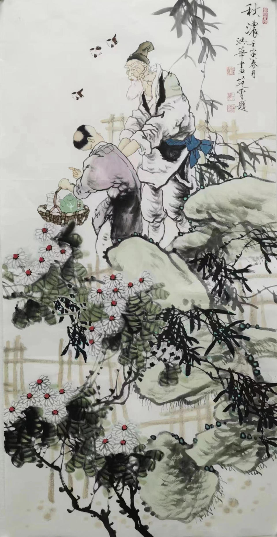 张洪华人物画作品全国巡展(泰安站)15日在泰安市美术馆开幕