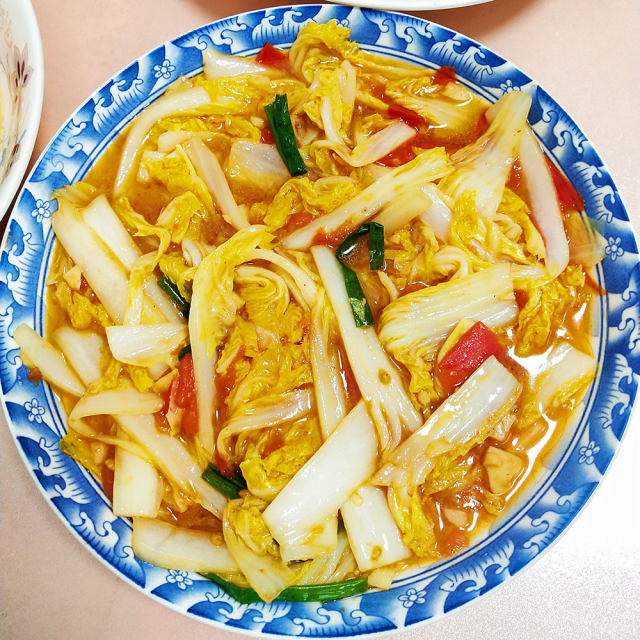 番茄焖娃娃菜,酸酸甜甜,开胃下饭