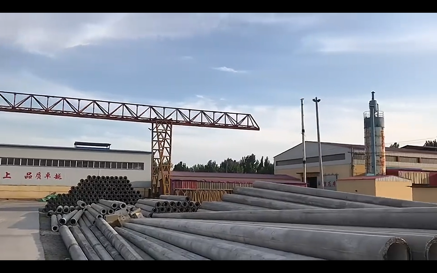 东明水泥电线杆厂家实拍!欢迎来厂参观