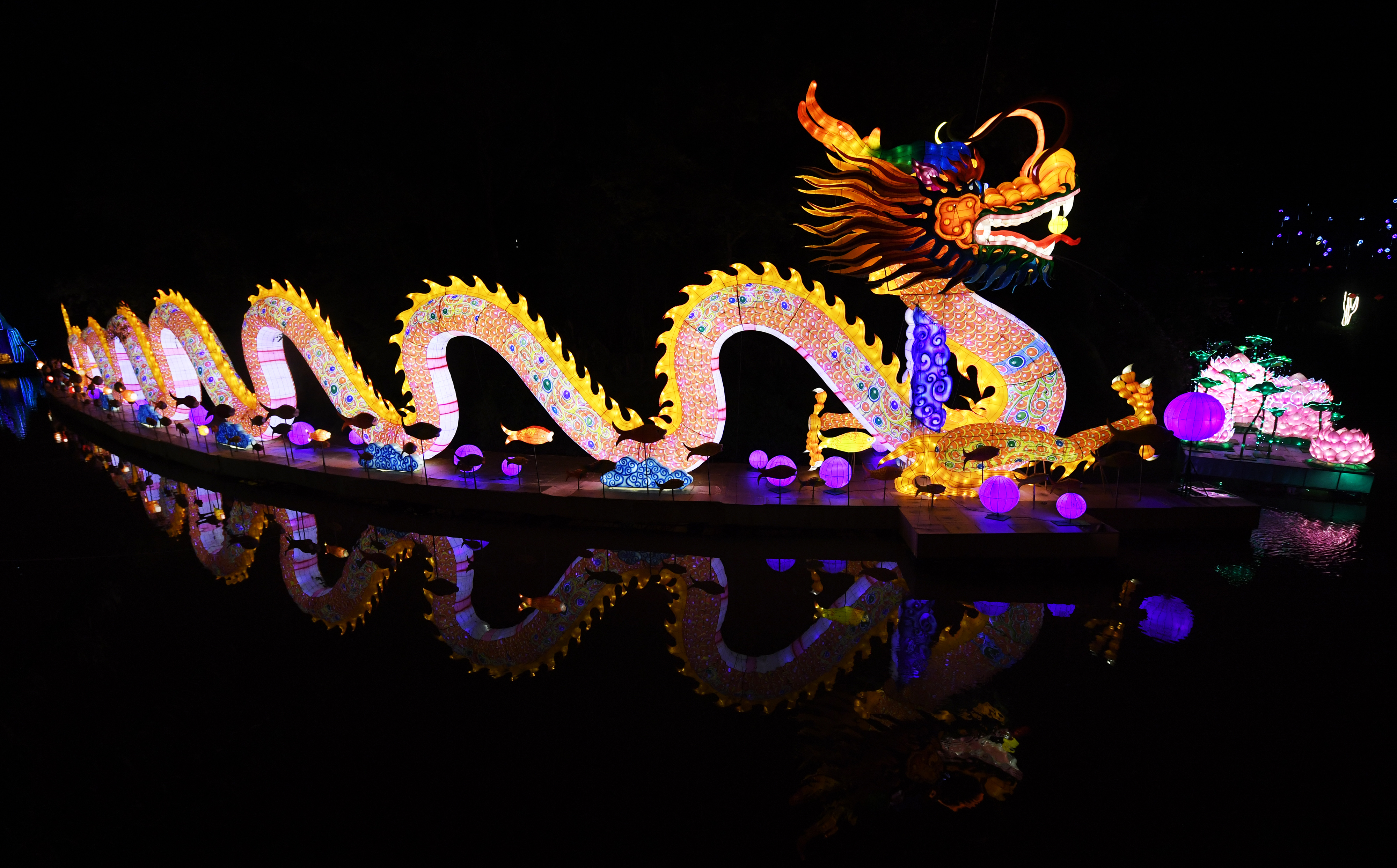 重庆:首届南温泉灯会亮灯