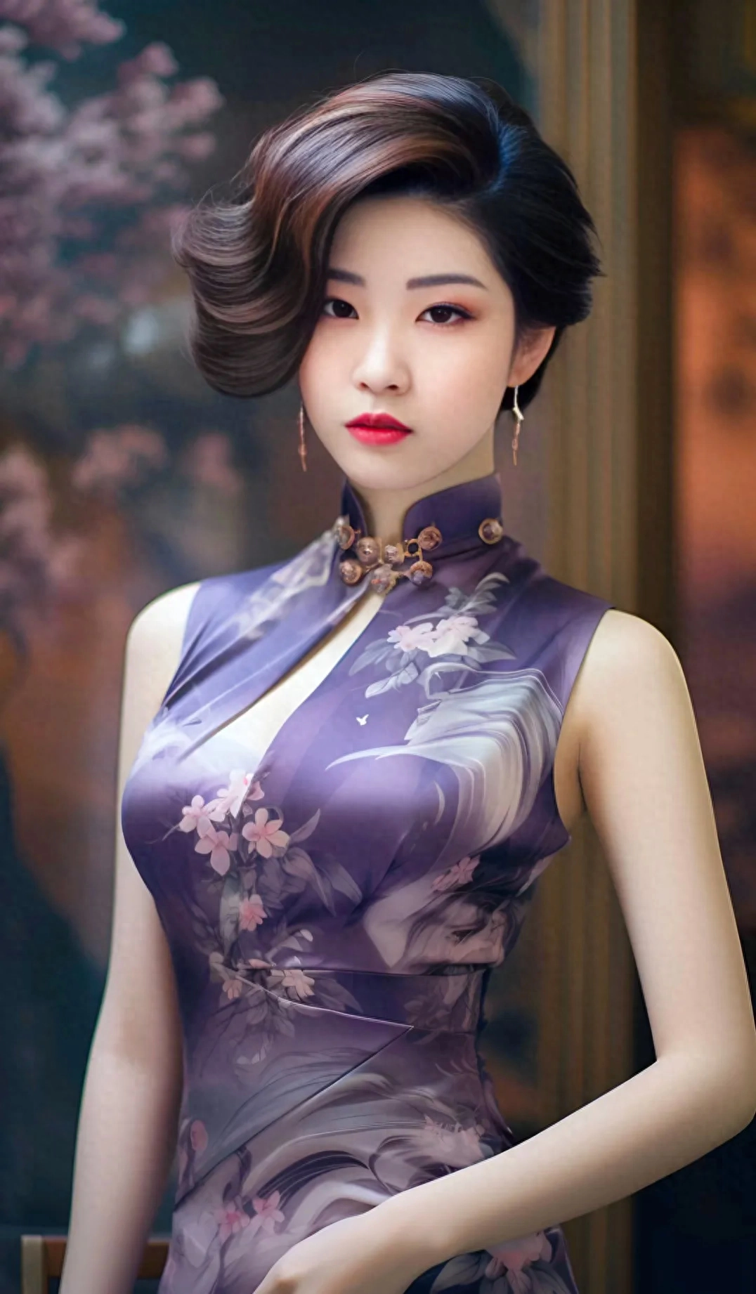 ai壁纸,东方古典旗袍美女,端庄典雅