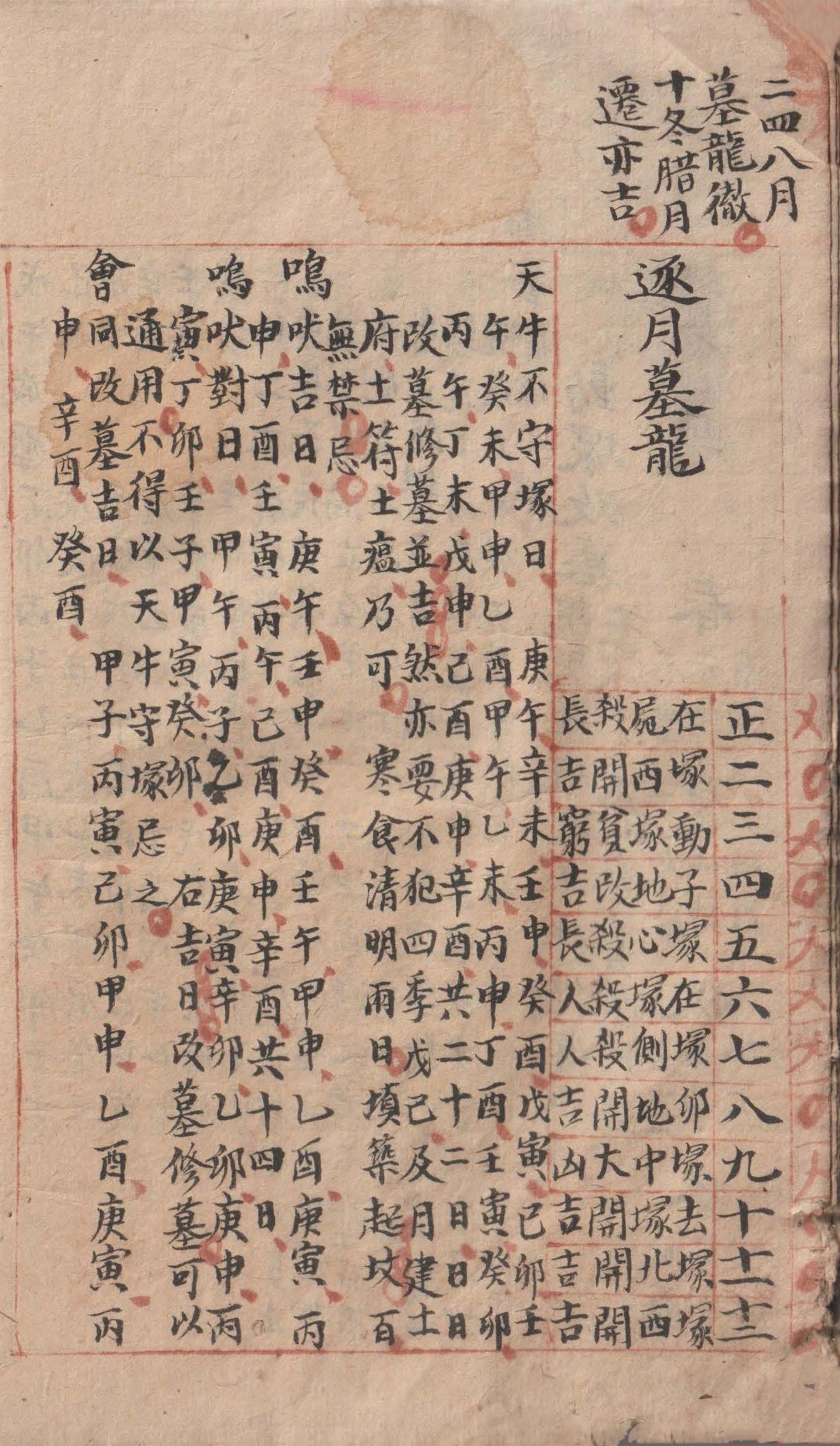 风水择日《风水择日手抄本》