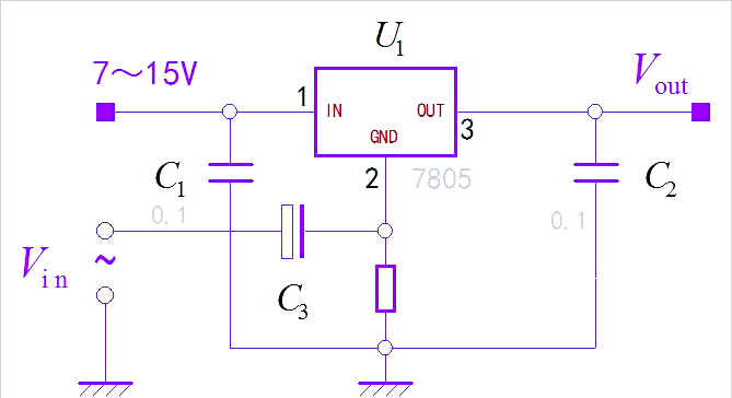 7805集成稳压电路的多重应用
