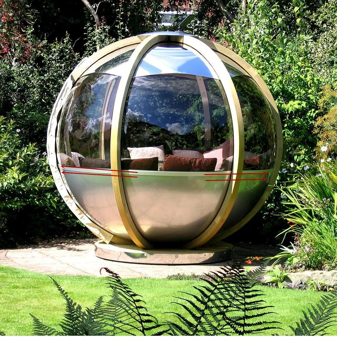 小院子也能做阳光房了这种球形的不占地方冬暖夏凉好舒适