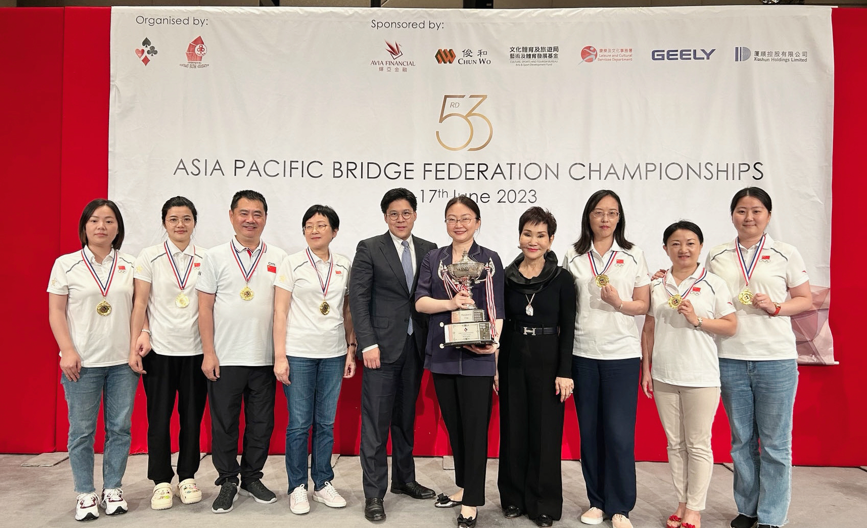 亚太桥牌锦标赛中国队包揽四冠