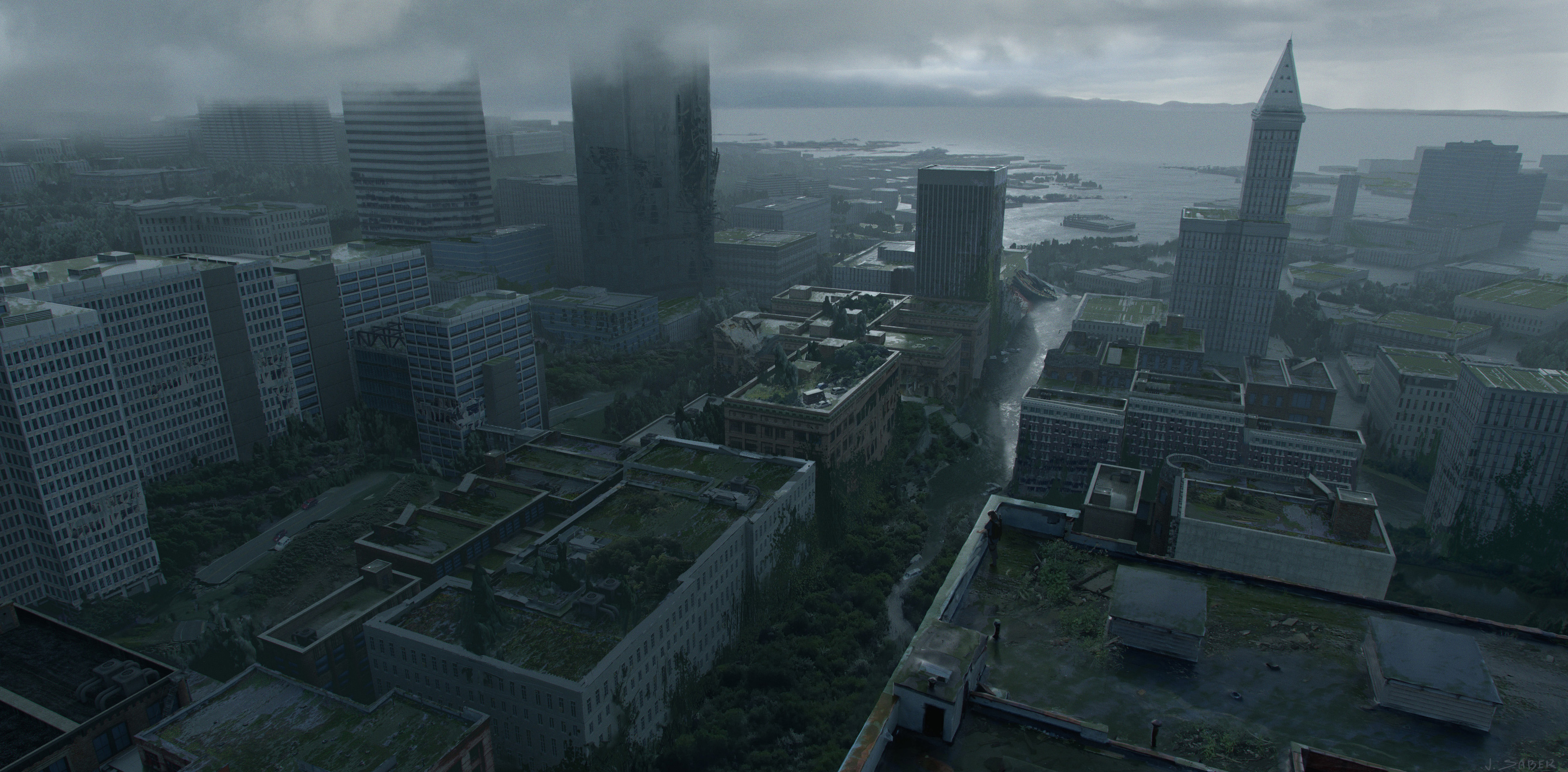 欣赏一组废墟系列场景插画作品!体会一下浓浓的末世风情!