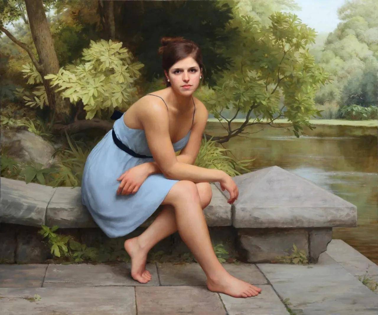 美国画家约书亚·拉洛克,人体油画作品选写生,少女人体!