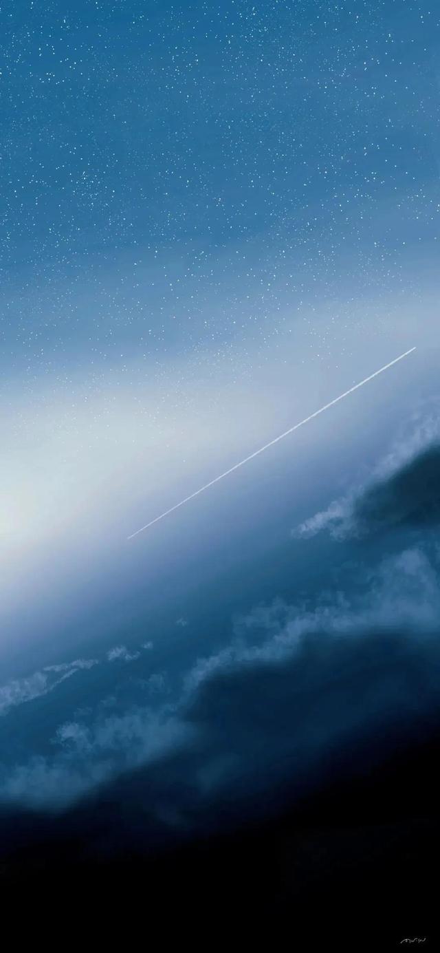 蓝色系壁纸:清新蓝色插画壁纸,人间治愈