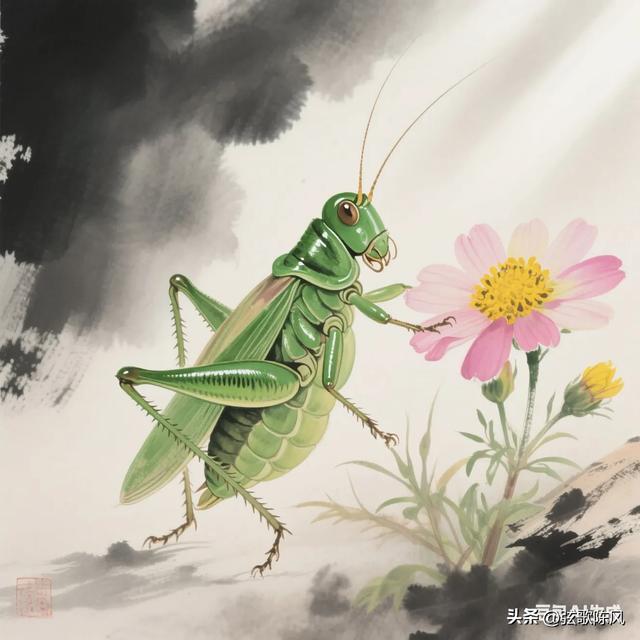 国画之美 Ⅰ 绿色蝈蝈