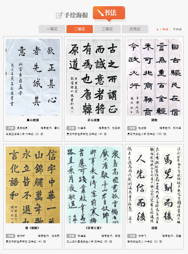 圆满落幕!贵阳市"童心筑信"手绘海报及书法评选活动结果出炉