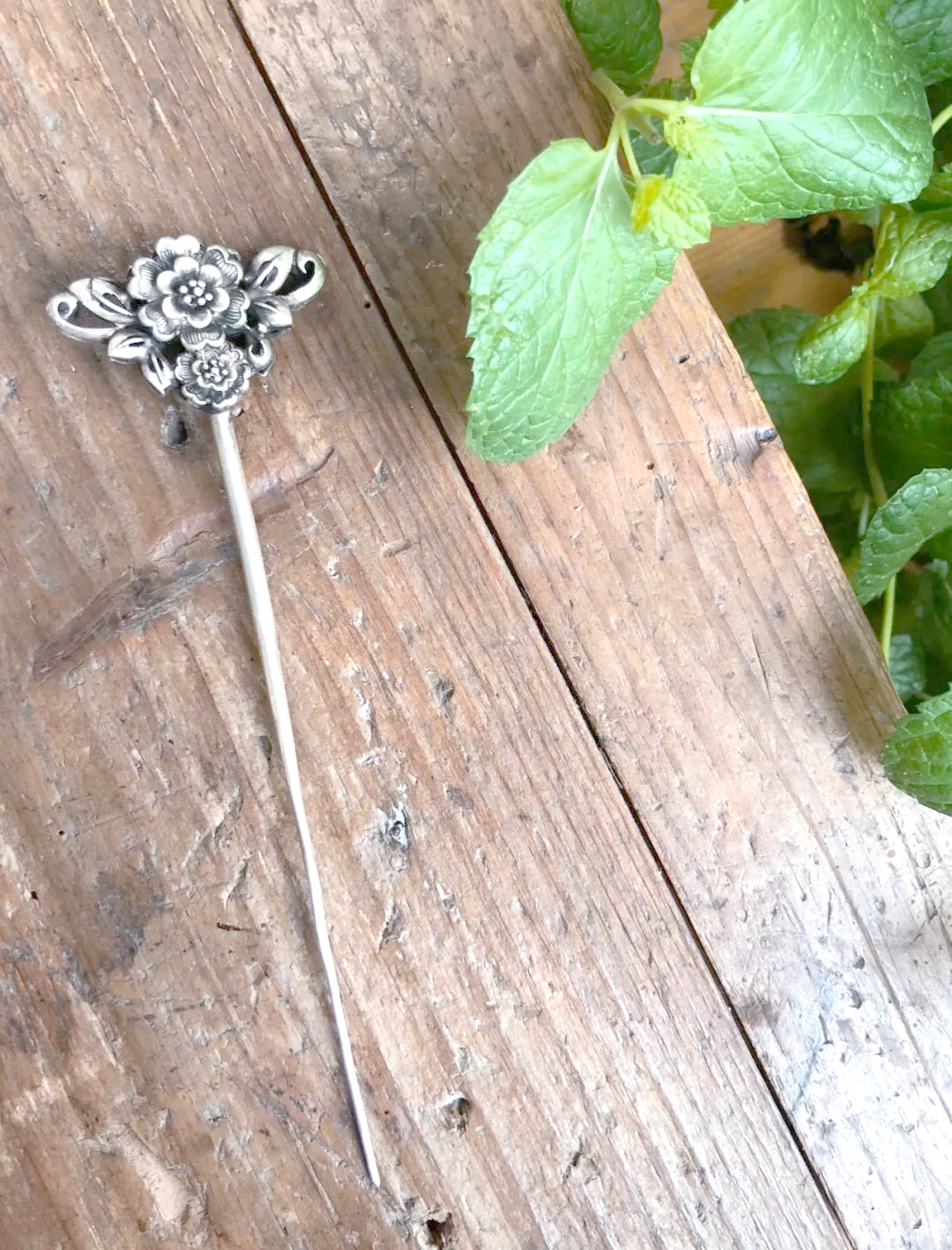 纯银海棠花发簪:清代旧物的新生之美