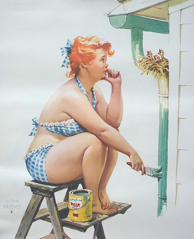 ②胖妞"希尔达hilda"性感胖妞,憨态动人︱艺术名画