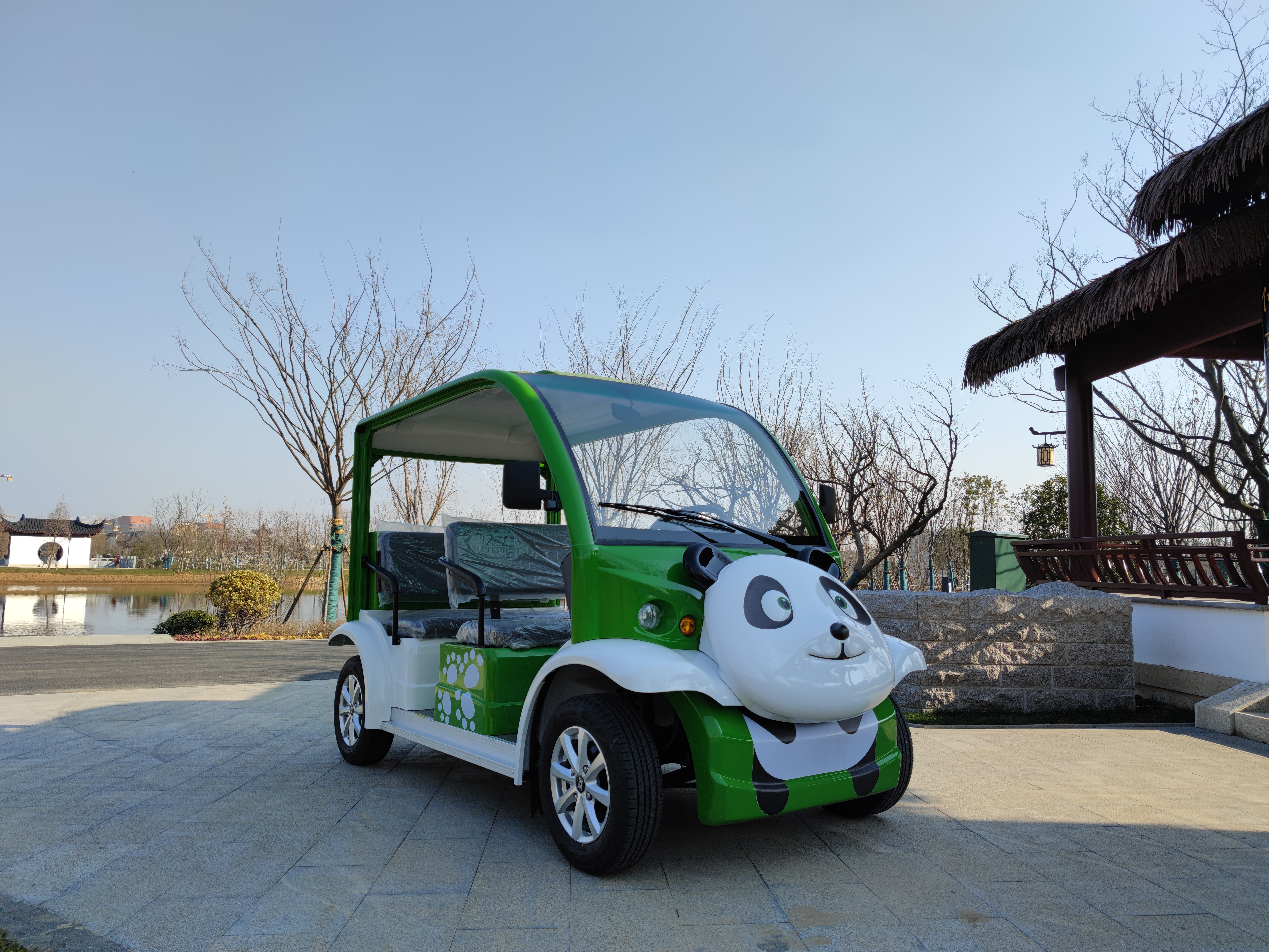 傲威电动观光车助力苏州公园盛大开园