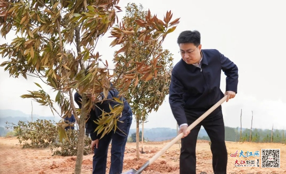 万年县四套班子领导参加义务植树活动