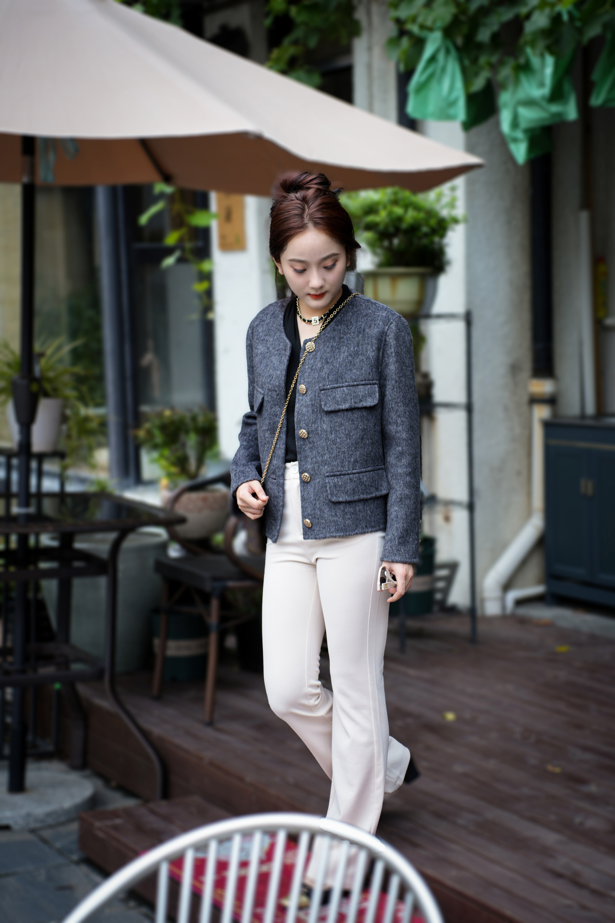 小香风羊毛大衣,让你成为时尚界的焦点!让众人眼前一亮