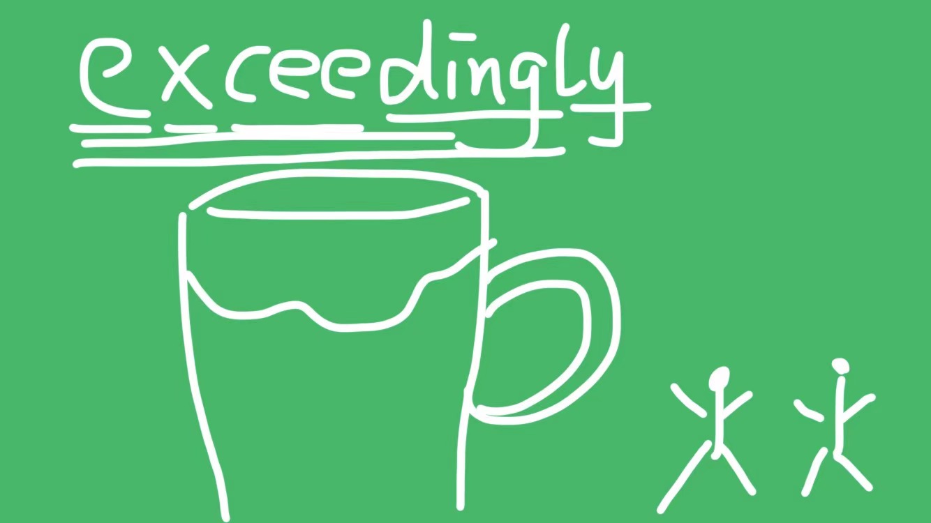 exceedingly中藏了几个单词?