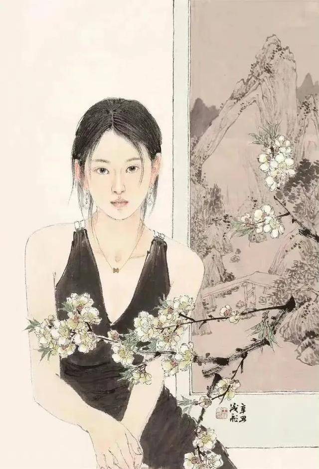 鉴赏|娴静优雅,王茂飞人物画欣赏