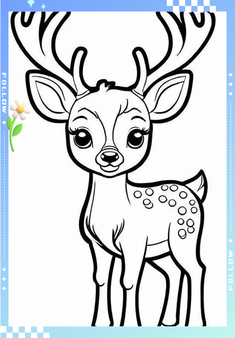 可爱梅花鹿简笔画技巧与涂色方法详解