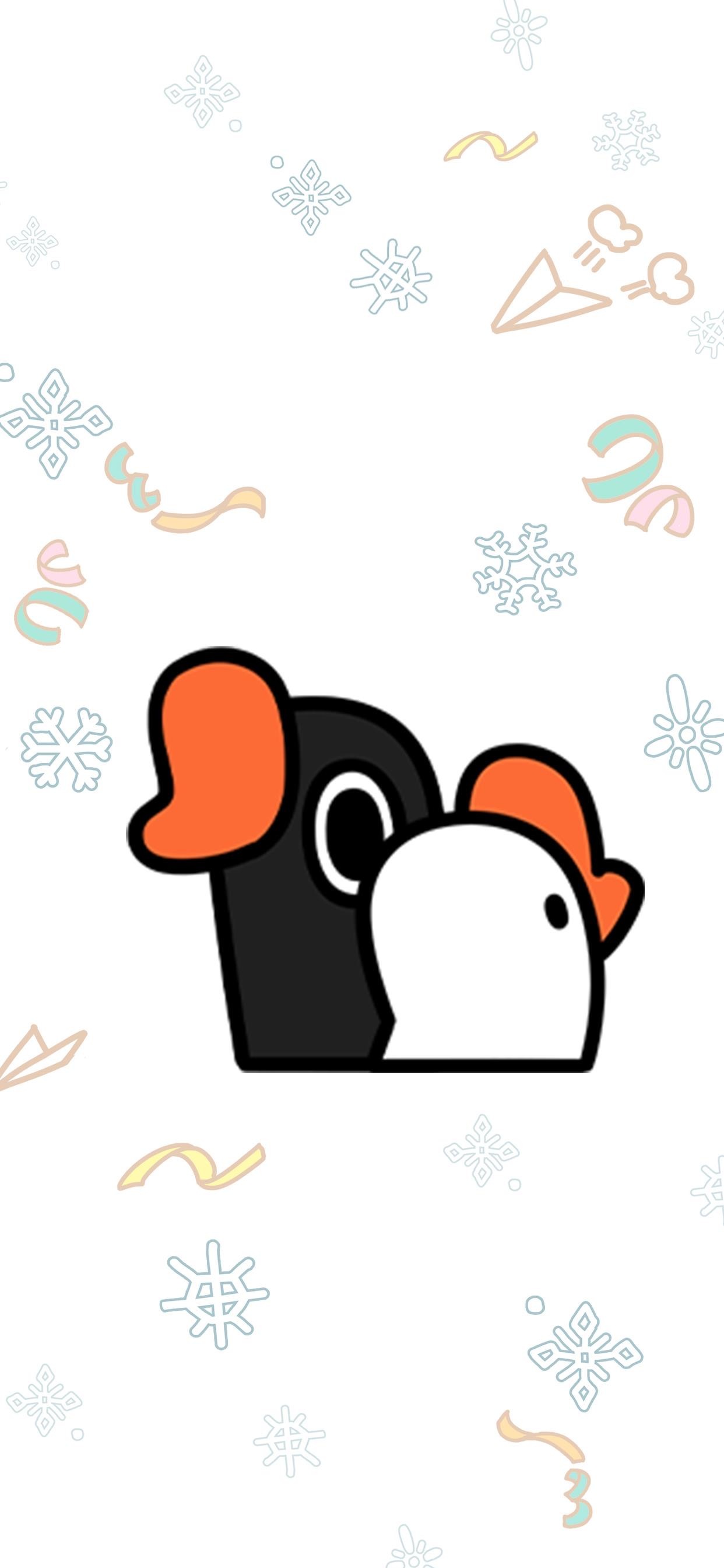 可爱小鸭子简画手机壁纸 高清壁纸无水印