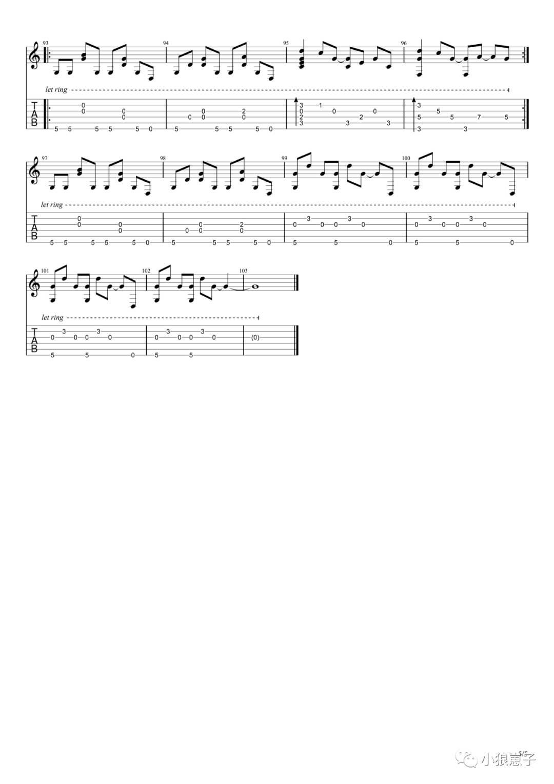 wake me up when september ends green「吉他谱」