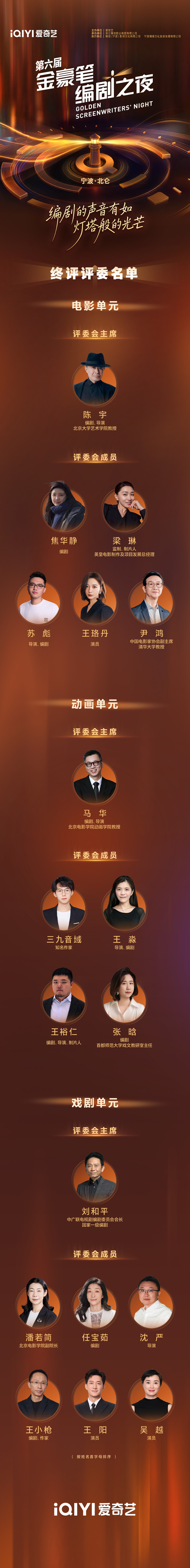 2026第六届金豪笔编剧之夜将于6月3日举行 评委阵容正式揭晓 - 图2
