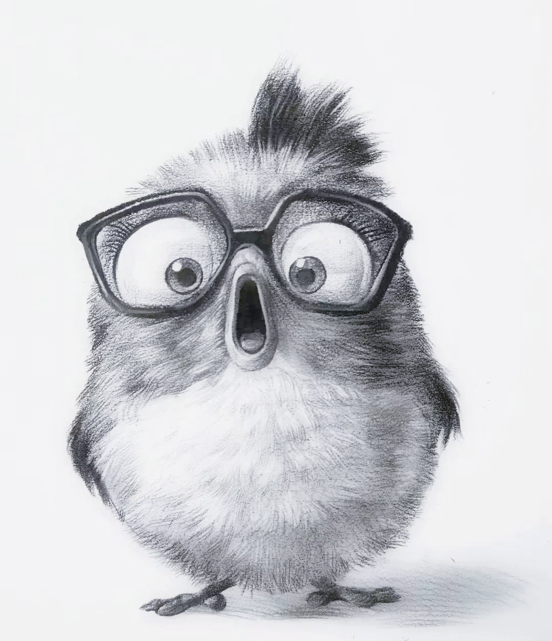 多种适合初学者练习的动物素描欣赏,超可爱!