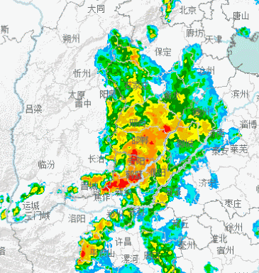 今晨,雷达回波一直钉在安阳,新乡,鹤壁