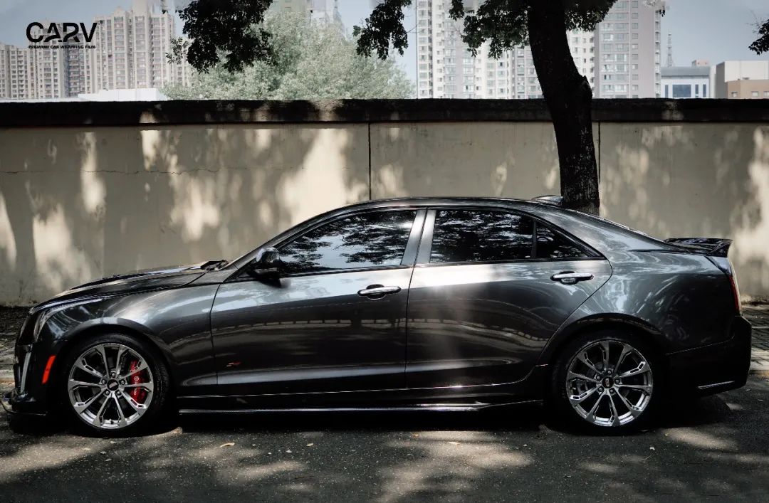 "枪声在灰霾中响起"卡孚改色膜凯迪拉克ats-l液态金属q灰